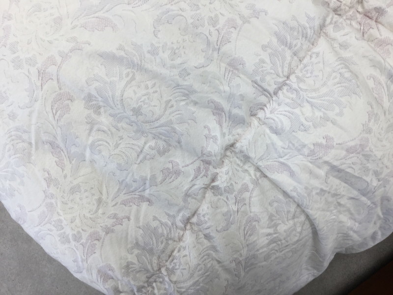 年数が経過してふっくらしなくなった。羽毛布団打ち直し事例２２