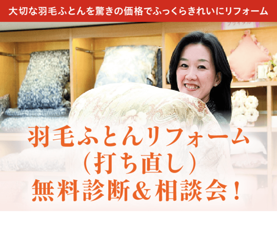 仕立て直し羽毛掛け布団(中綿洗浄済み) 仕立て直し羽毛掛けふとん(中綿洗浄済み)